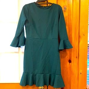 Green ruffle dress